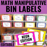 Printable Math Manipulative Labels - Bright Classroom Deco