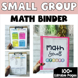 Editable Math Small group/Guided Math Teacher Binder