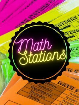 Preview of Editable Math Stations/Rotations! Schedule Cards/Team Jobs/Station Ideas
