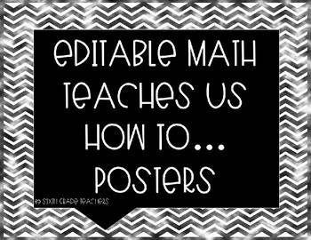 Editable Math Teaches Us How To... Posters by Jamie Miller Math | TpT