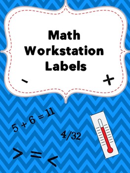 Preview of Editable Math Workstation Labels