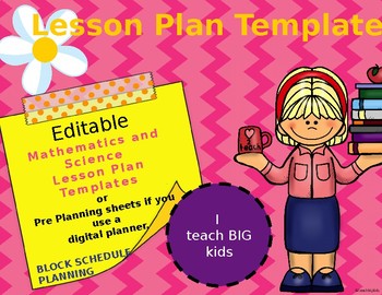 Preview of EDITABLE Math and Science Lesson Plan Template