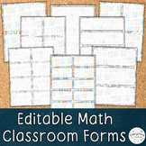 Editable Mathematics-Themed Classroom Forms | Math Classro