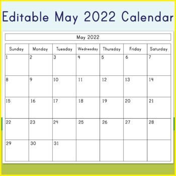 editable may calendar teaching resources teachers pay teachers