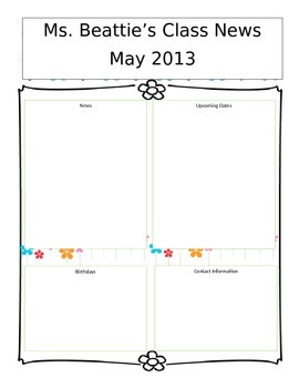 Preview of Editable May Newsletter