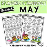 Editable May Reading Challenge - Summer Break Activity Book Log