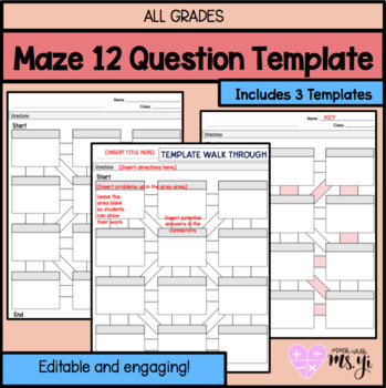 Editable Maze Template Bundle