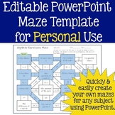 Editable Maze Template for Personal Use - Any Subject Area!