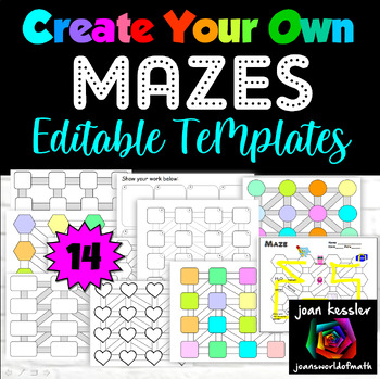 Preview of Editable Maze Templates