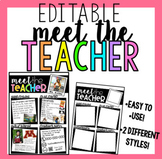 Meet The Teacher handout (EDITABLE)