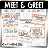 Editable Meet and Greet Signs - classroom management groov