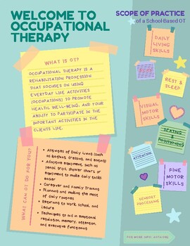 Preview of Editable 'Meet the OT' with 'What is OT?' Handout
