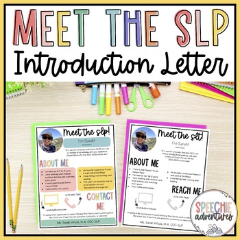Preview of Editable Meet the SLP Introduction Letter for Parents & Caregivers Google Slides