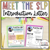 Editable Meet the SLP Introduction Letter for Parents & Ca