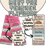 Editable Meet the Teacher Flip Book | Black and White & Bo
