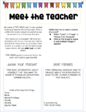 Editable Meet the Teacher Letter (Back-To-School)