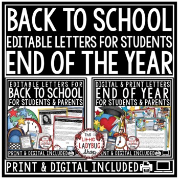 Preview of Editable Meet the Teacher Letter Template End of Year Back to School Newsletter