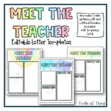Editable Meet the Teacher Letter Templates