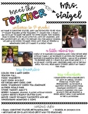 Editable Meet the Teacher Newsletter Template