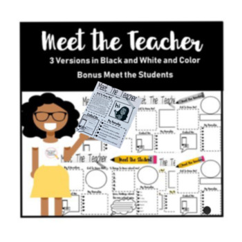 Preview of First Day of School Activity Editable Meet the Teacher with Meet the Student