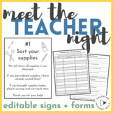 Editable Meet the Teacher Resources | Signs, Welcome Lette