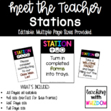 Editable Meet the Teacher Station Signs