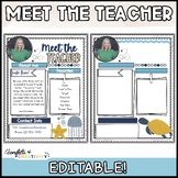 Editable Meet the Teacher Template | Ocean Classroom Theme