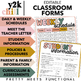 Editable Meet the Teacher Template and Classroom Forms for