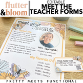 Editable Meet the Teacher Template and Contact Cards for B