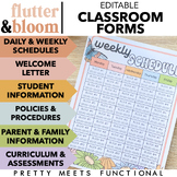 Editable Classroom Forms for Parent Communication for Back