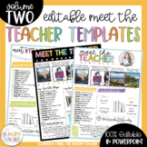 Editable Meet the Teacher Template for Back to School or O