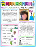 Editable Meet the Teacher Welcome Letter Template