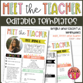 Editable "Meet the teacher" Templates