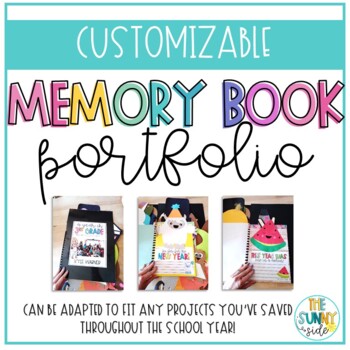 Preview of Editable Memory Book Covers | Grades K - 5 | Beginning / End of Year
