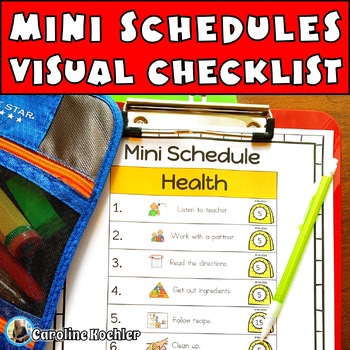 Preview of Classroom Daily Visual Schedule Editable Autism Daily Subjects Mini Icons
