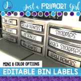 Editable Mini Sterilite Drawer Labels