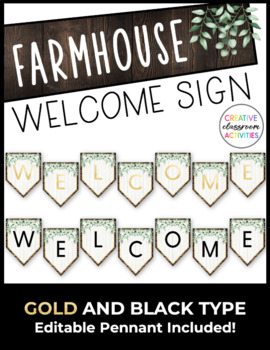 Preview of Editable Modern Farmhouse Welcome Banner