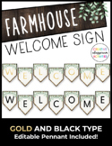 Editable Modern Farmhouse Welcome Banner