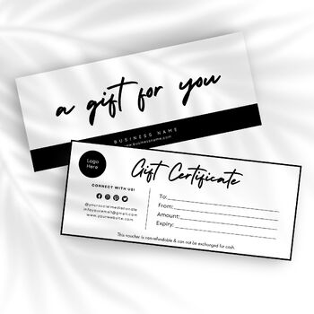 Preview of Editable Modern Gift Certificate - Canva Template