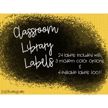 Preview of Editable Modern Graffiti Classroom Library Labels