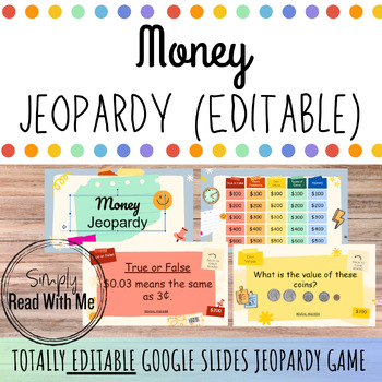 Preview of Editable Money Jeopardy