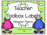 Editable Monster Labels for The Teacher Toolbox