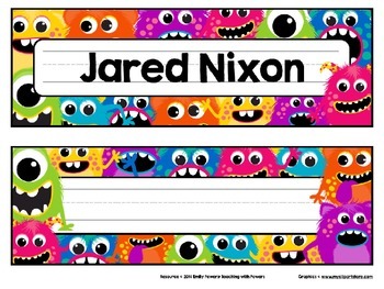 monster name plates by teaching with powers teachers pay teachers