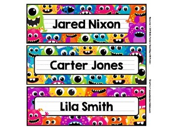 monster name plates by teaching with powers teachers pay teachers