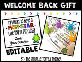 Editable Monster Theme Meet the Teacher Gift Tag