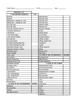 Preview of Editable Montessori Casa (Primary) Record Keeping File by DATE