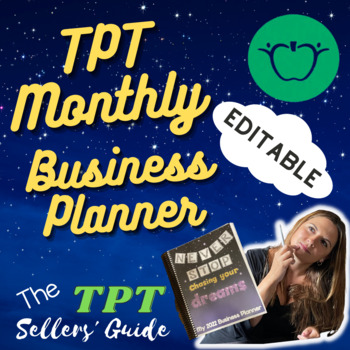 Preview of Editable Monthly Business Planner ~ Agenda and Goal Setting Book for TPT Sellers