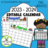 Editable Monthly Calendar 2022-2023 with Free Updates