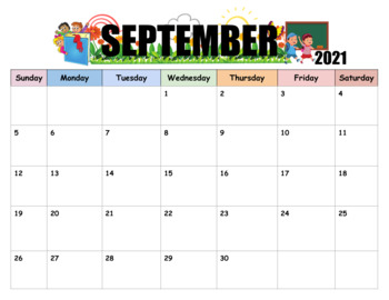 Editable Monthly Calendar Google Slides™ with Free Lifetime updates