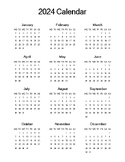 Editable Monthly Calendar Newsletter Template 2023 2024